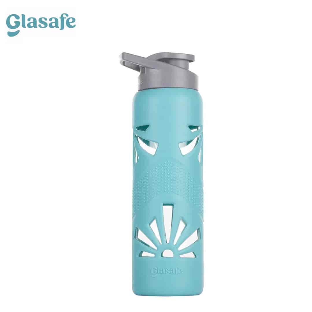 GLASAFE CLEAR GRIP  WATER BOTTLE 750ML - GREEN COLOR