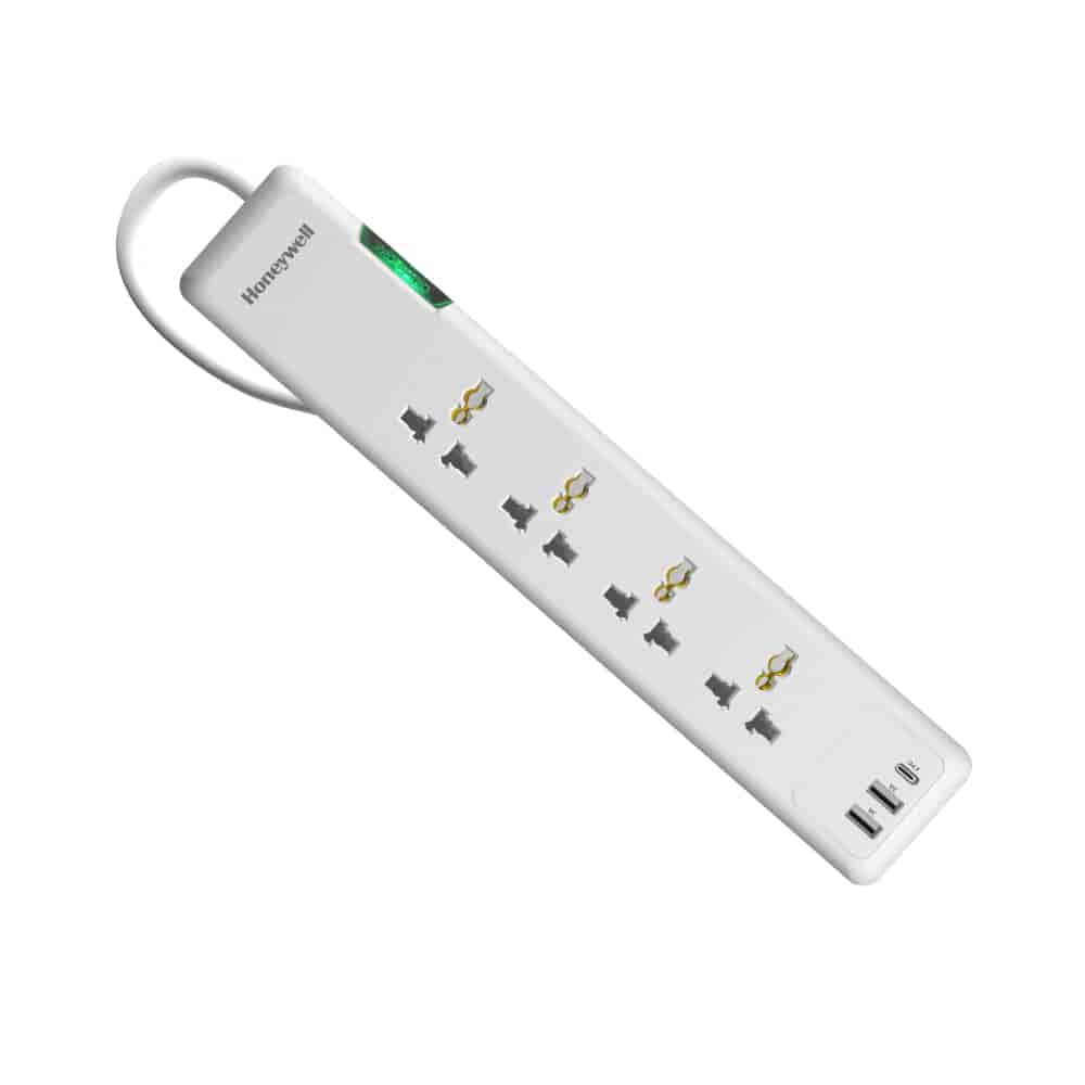 Honeywell 4 out surge protector PD20W with 2 USB