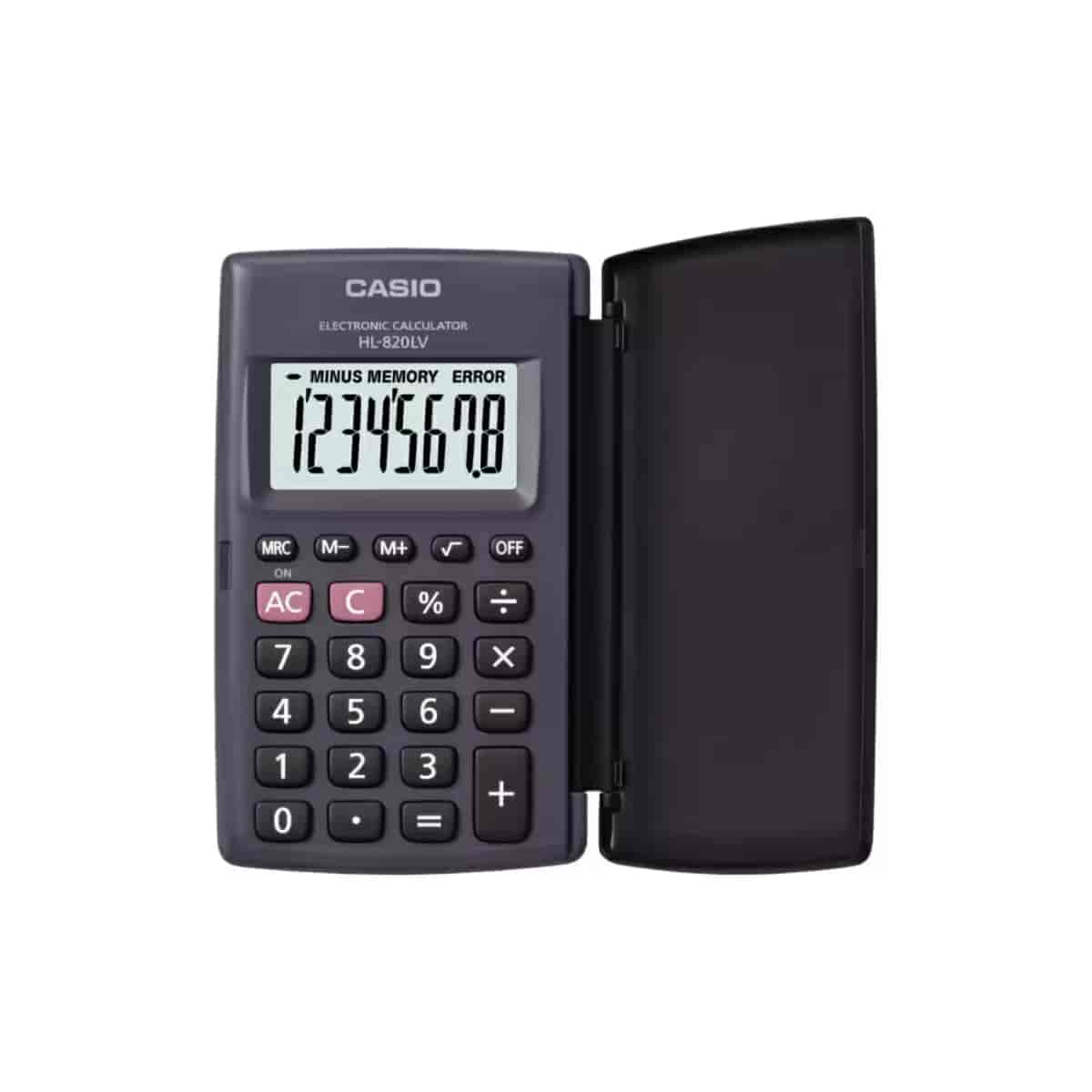 Casio HL820LV Calculator Portable with Flip Cover