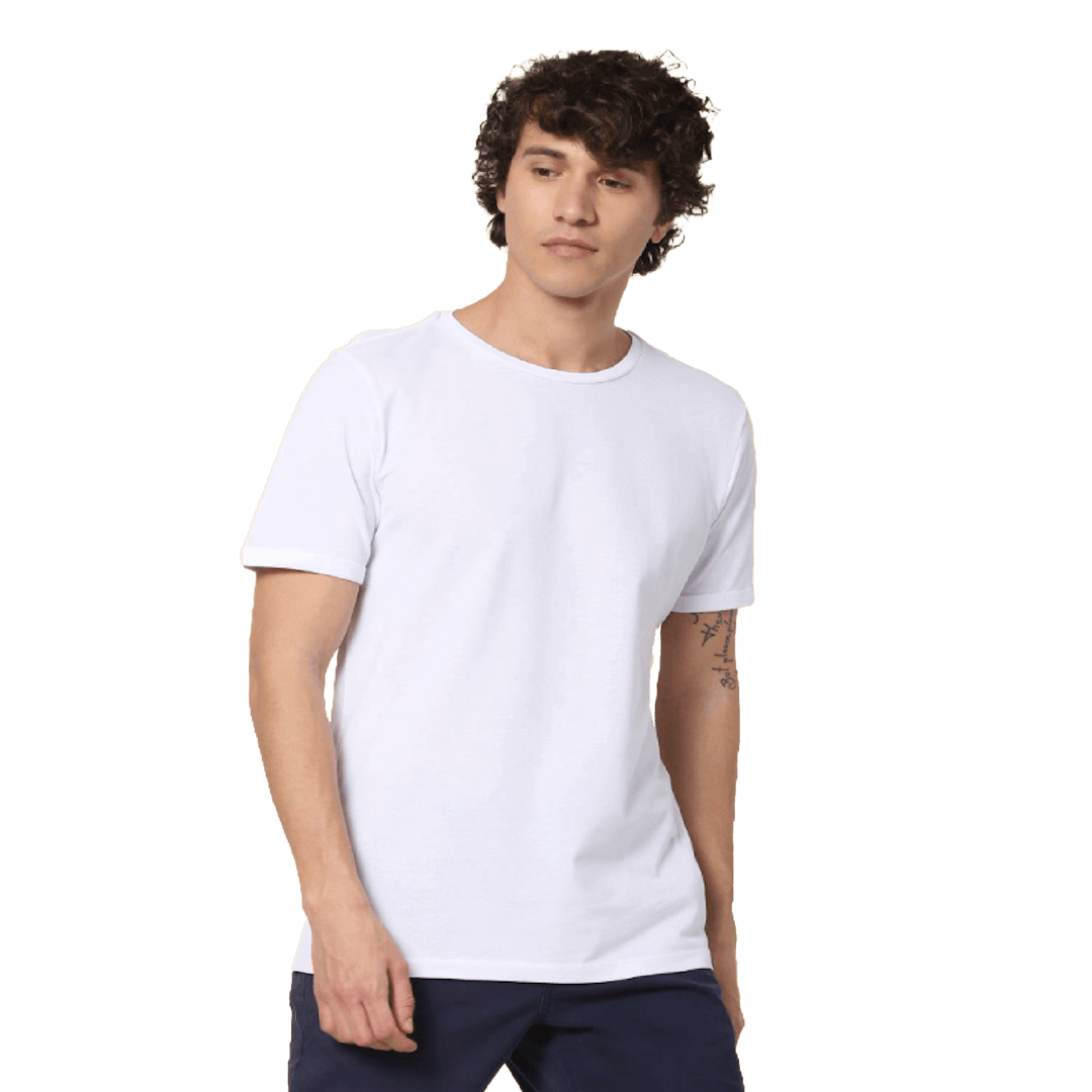 Jack and Jones Jesper Round Neck Men's T Shirt - White