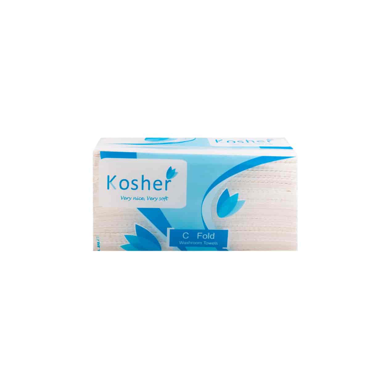 Kosher C Fold Paper Tissue (20 x 28 cm) - 34 GSM 1 Ply