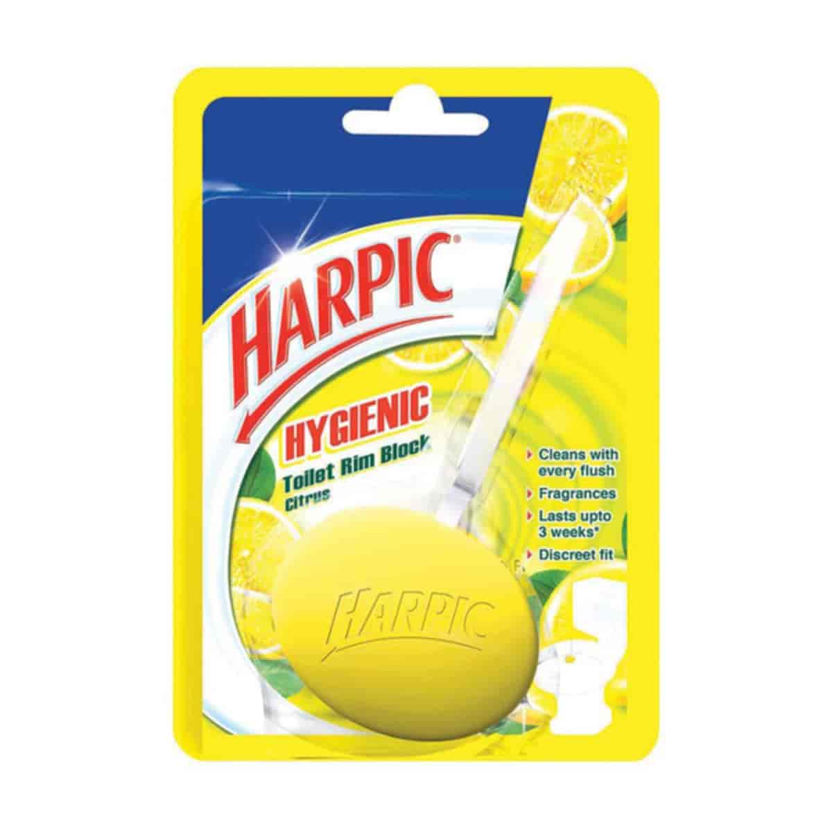 Harpic Hygienic Toilet Cleaner Rim Block Citrus 26 g