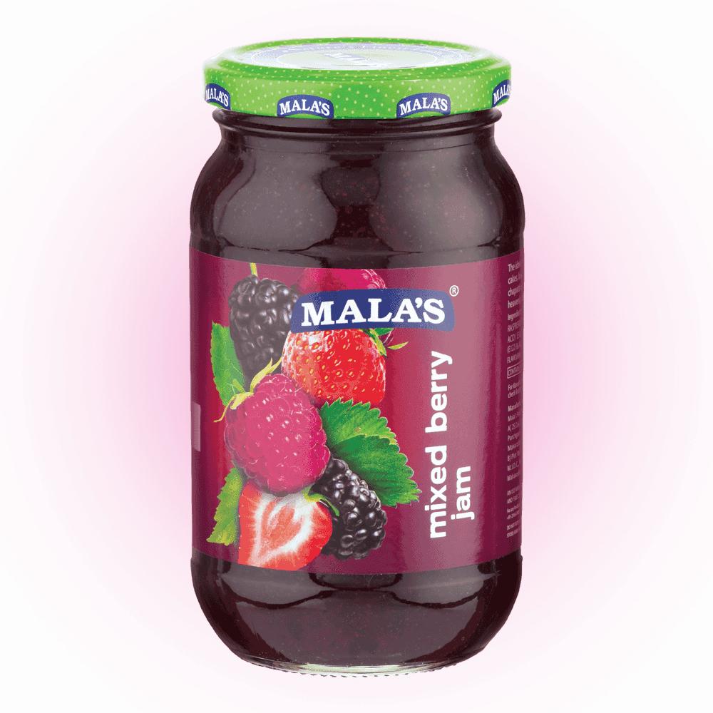 Mala's Mixed Berry Jam 500g Glass Jar