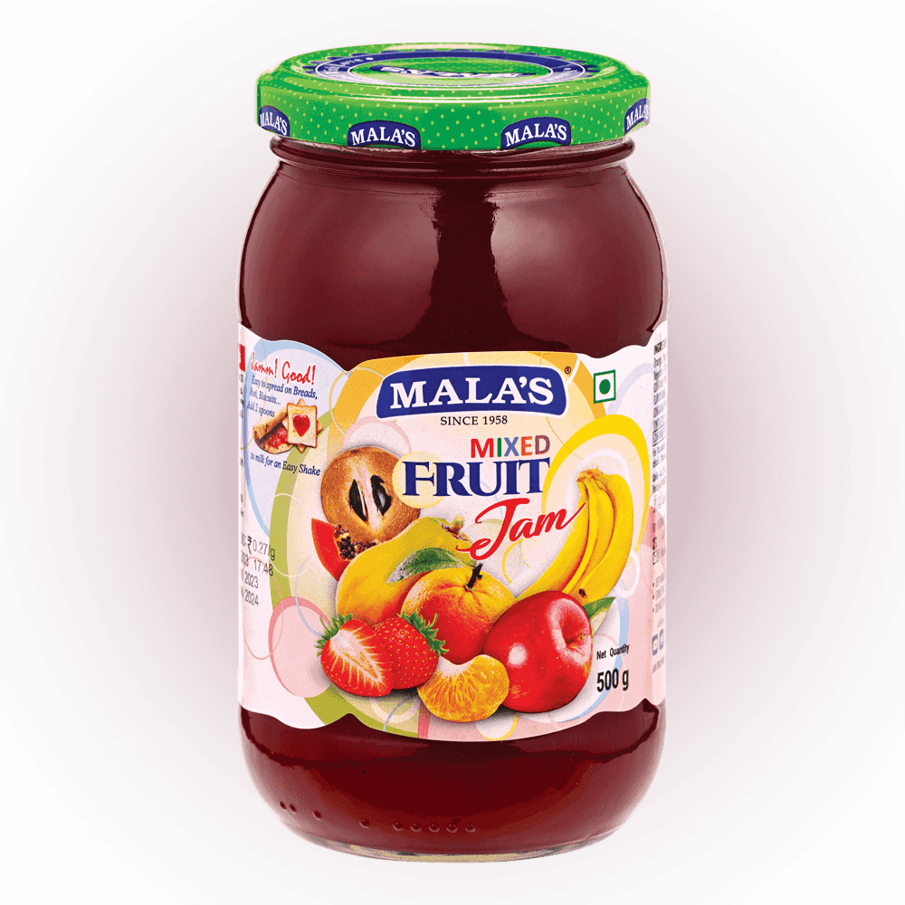 Mala's Mixed Fruit Jam 500g Glass Jar