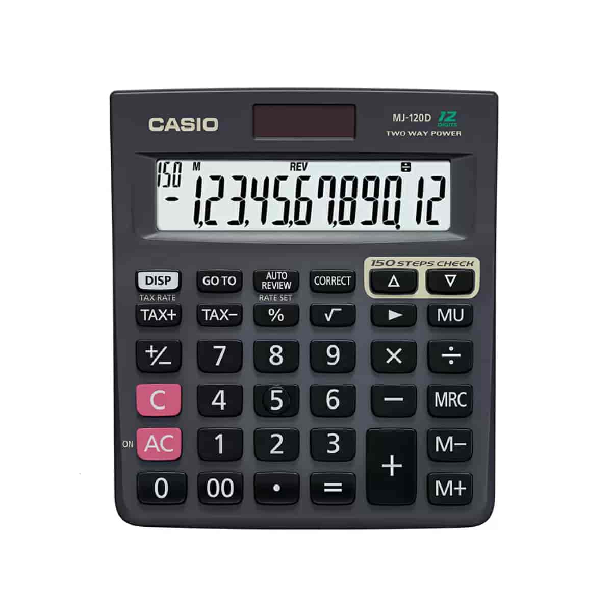 Casio MJ-120D 150 Steps Check and Correct Desktop Calculator with Tax Keys