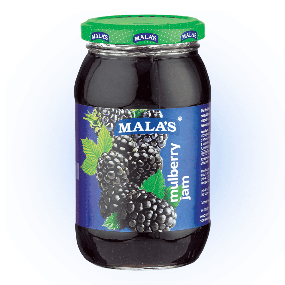 Mala's Mulberry Jam 500gm Glass Bottle