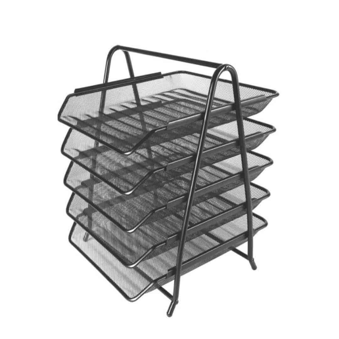 Music 555 5 Tier Mesh Wire Document Tray | Space-Saving Design