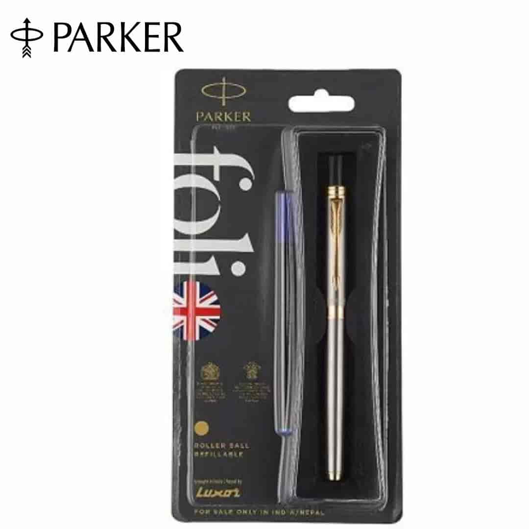 Parker Folio Stainless Steel Roller Ball Pen GT