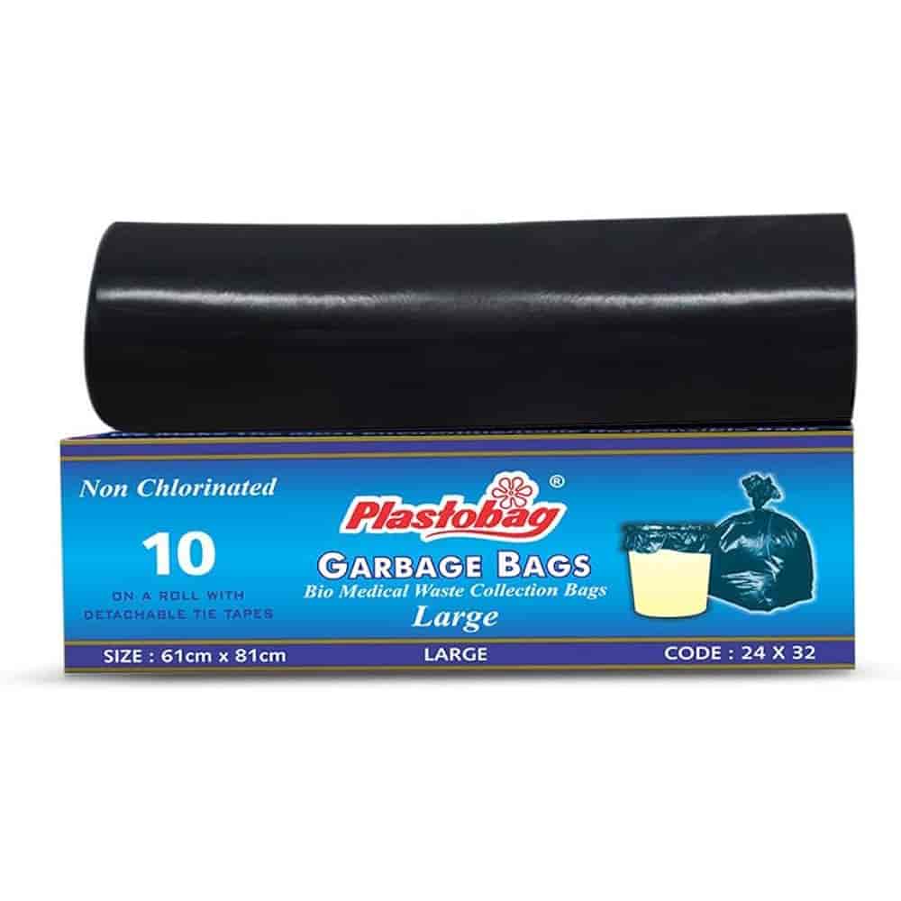 Plasto Garbage Bag 51 Micron Large 24*32 10 Nos Blue Box