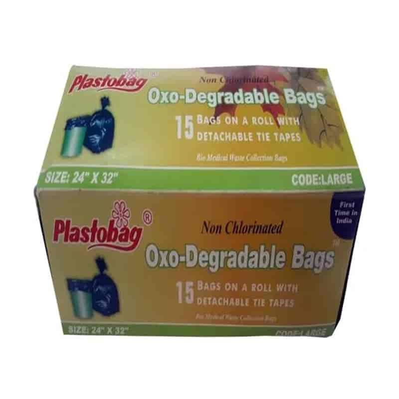 Plasto Garbage Bag Oxo Degradable Large 24*32 15 Nos Yellow Box