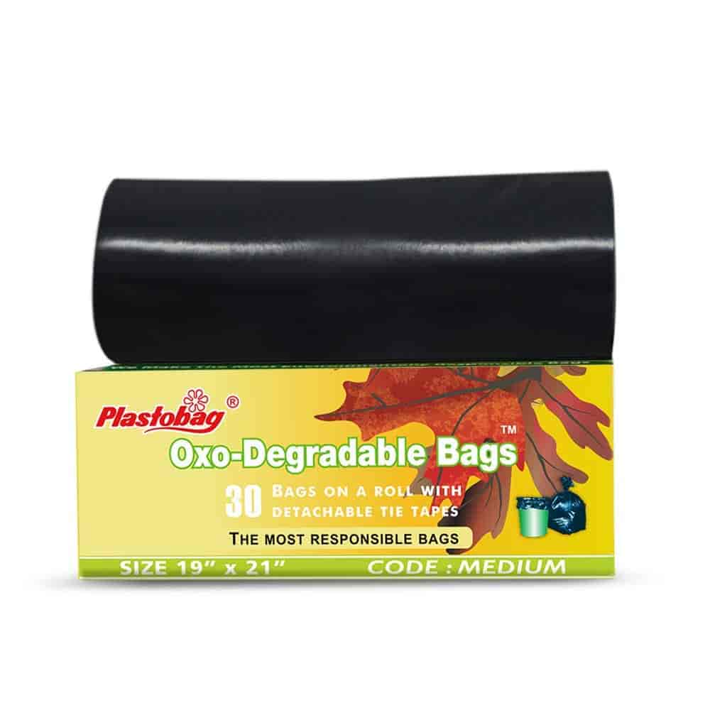 Plasto Garbage Bag Oxo Degradable Medium 19*21 30 Nos Yellow Box