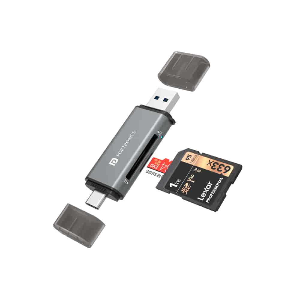 PORTRONICS MPORT 30 TYPE C & USB .0 CARD READER