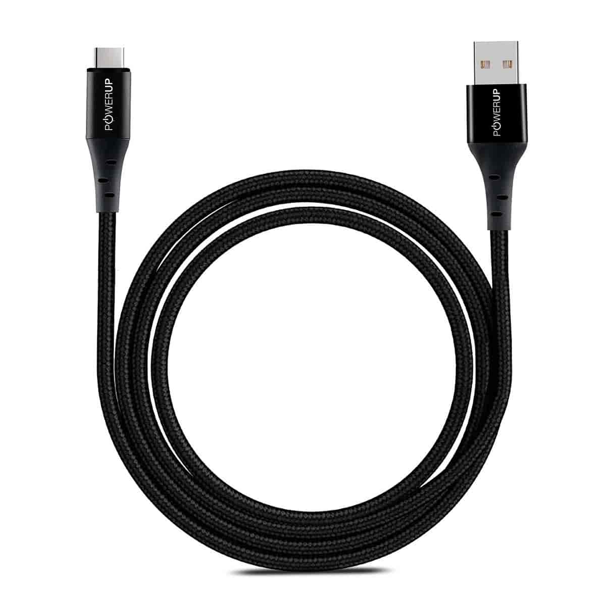 Powerup 1.5M USBC TO USBA Cable 65W Black