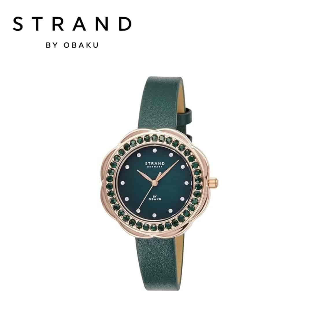 Strand By Obaku Cosmos Moss Analog Green Dial Women's Watch