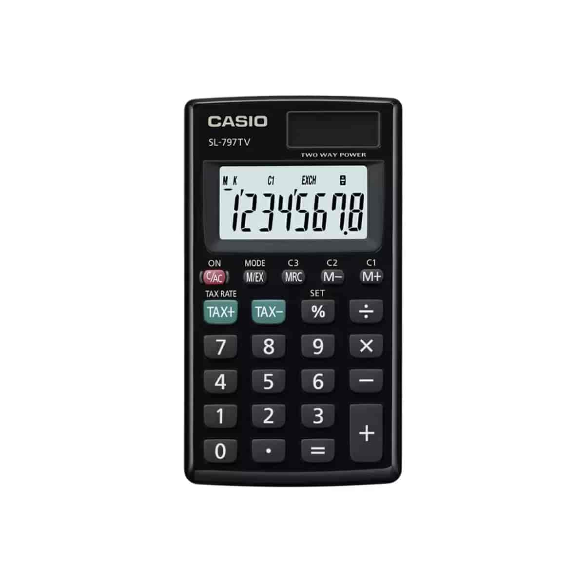 Casio SL-797TV Portable Calculator with Exchange Function