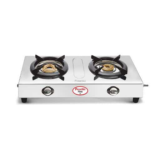 Preethi Fino Stainless Steel Open 2-Burner Gas Stove