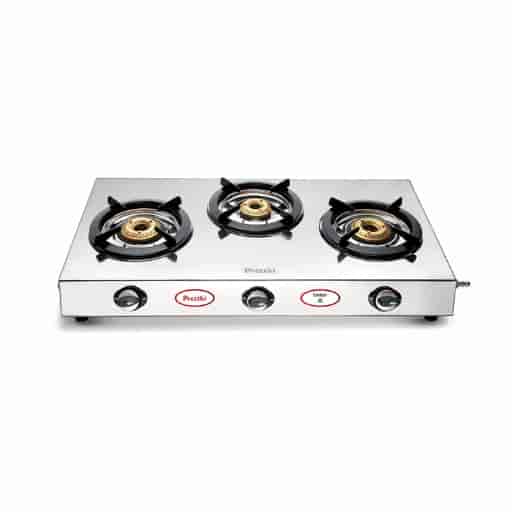 Preethi Ember Stainless Steel 3-Burner Gas Stove