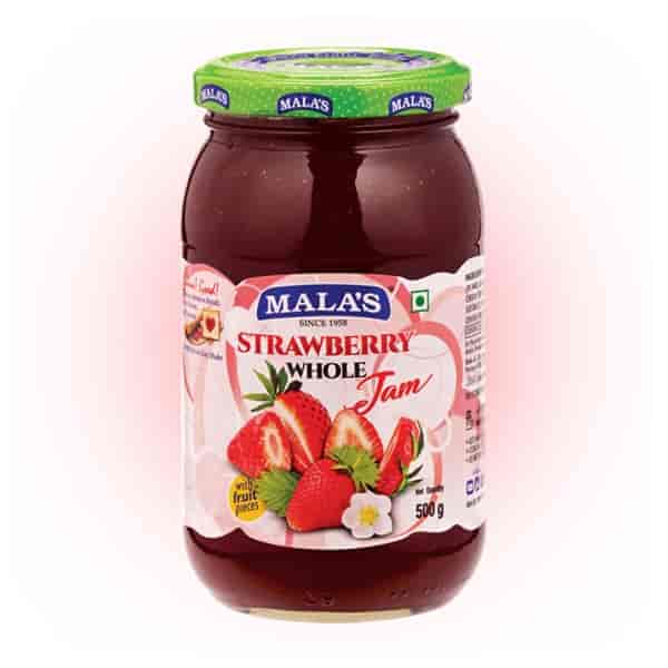 Mala's Strawberry (Whole) Jam 500g Glass Jar