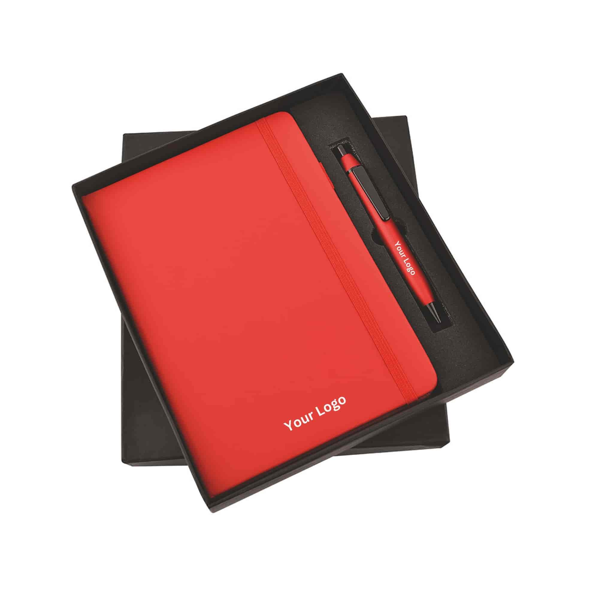 Red Elastic Pen & Diary Set