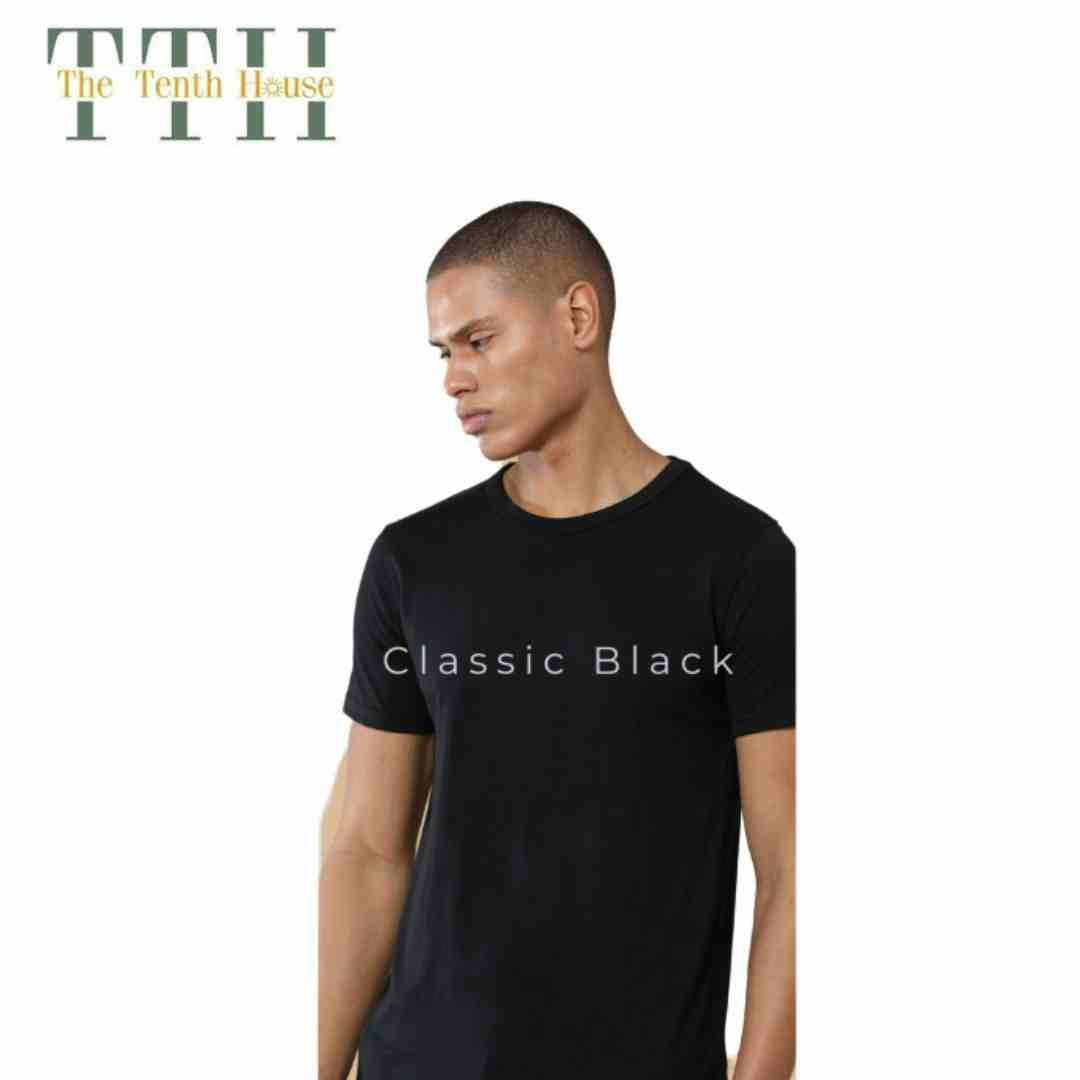 TTH 3D Crew Round Neck T shirt Black