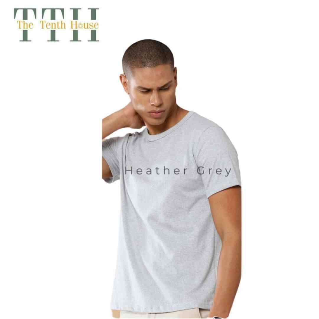 TTH 3D Crew Round Neck T shirt Grey Melange