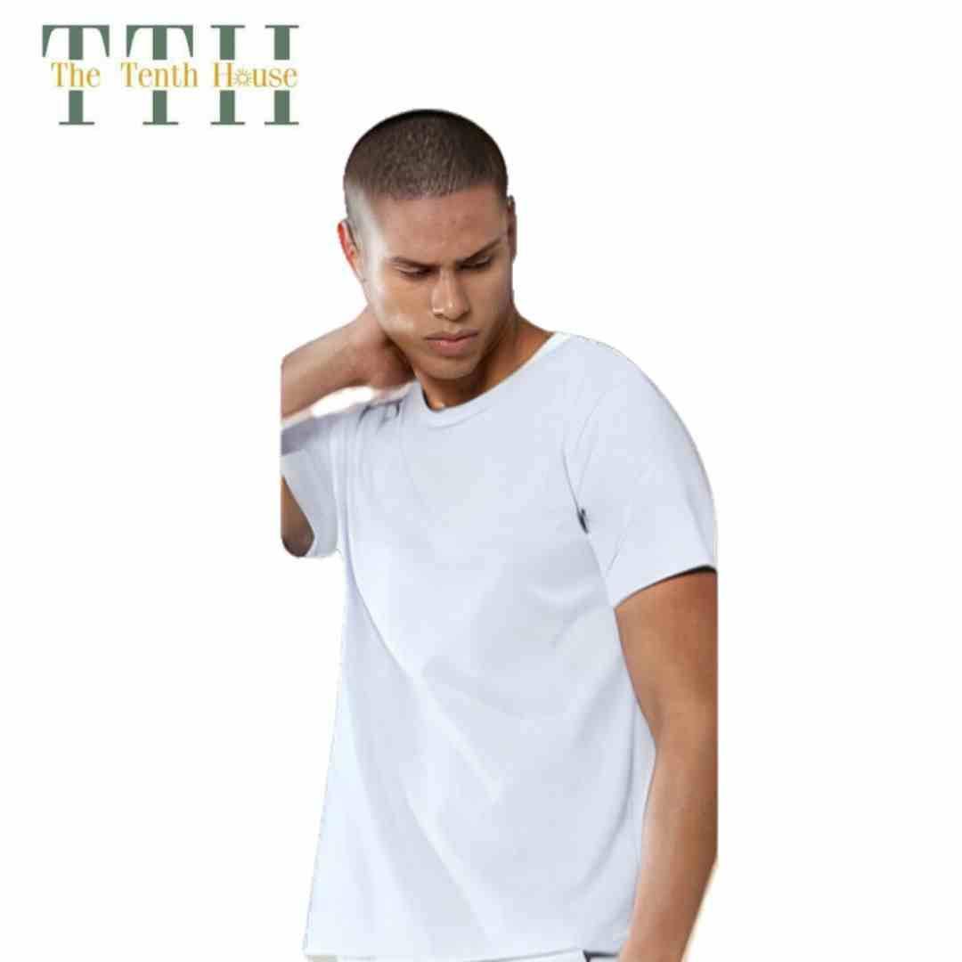 TTH 3D Crew Round Neck T shirt White