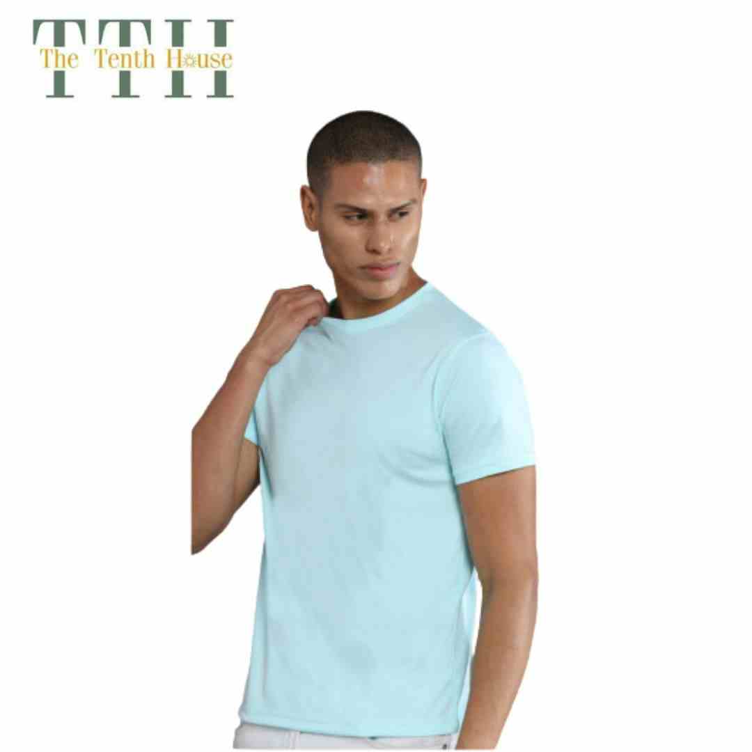 TTH Mobilitee Round Neck T Shirt Mint Blue