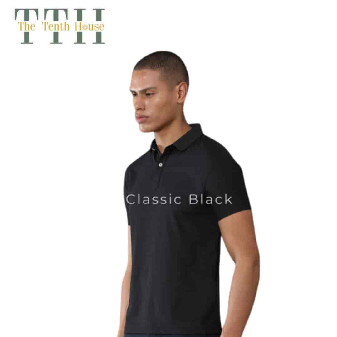 TTH Mars200 Dry Fit Polo T Shirt Black