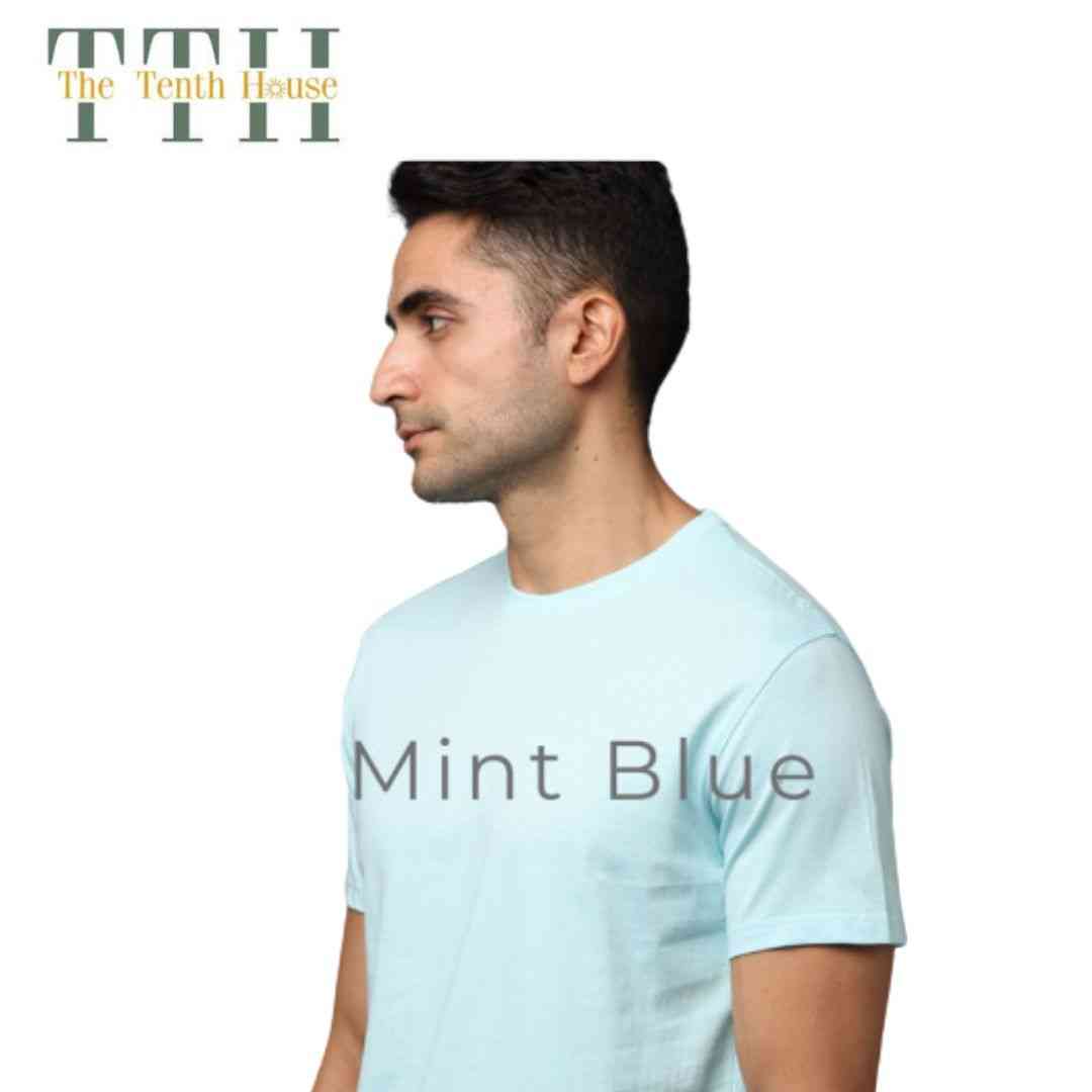 TTH PimaRound Neck T Shirt Mint Blue