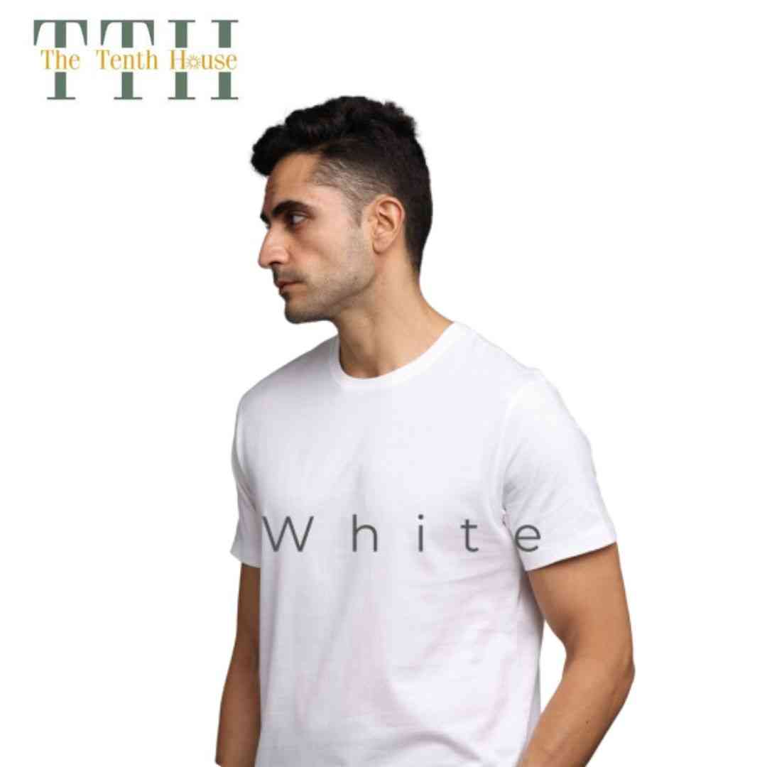 TTH PimaRound Neck T Shirt White