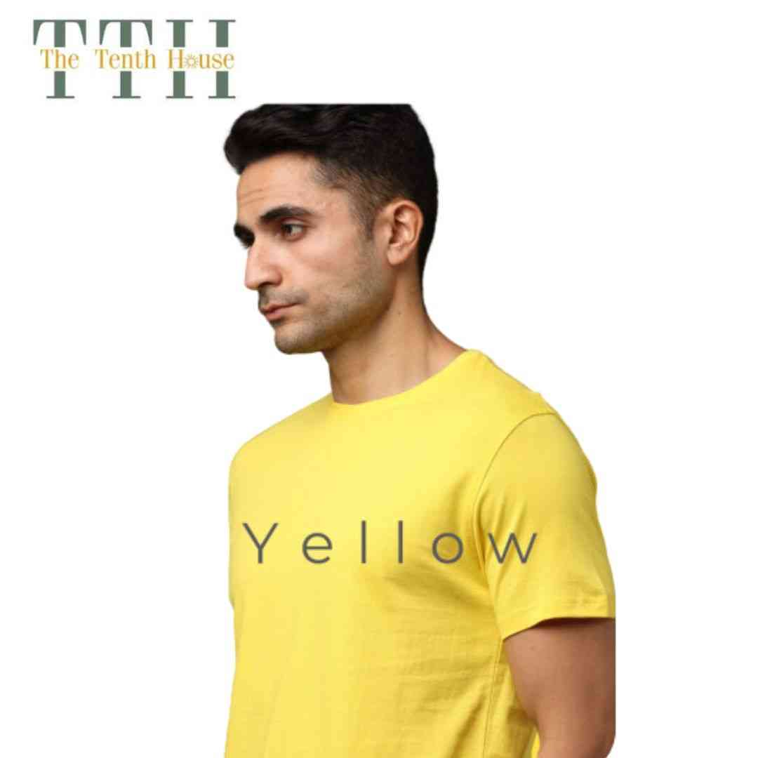 TTH PimaRound Neck T Shirt Yellow