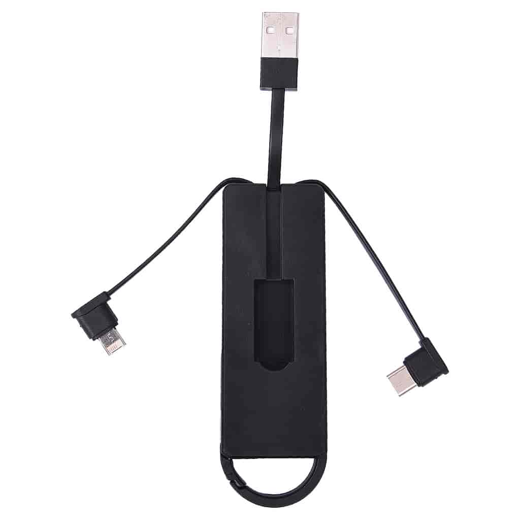 Urban Gear Clip N Chrg 3-in-1 Charging Cable with Carabner