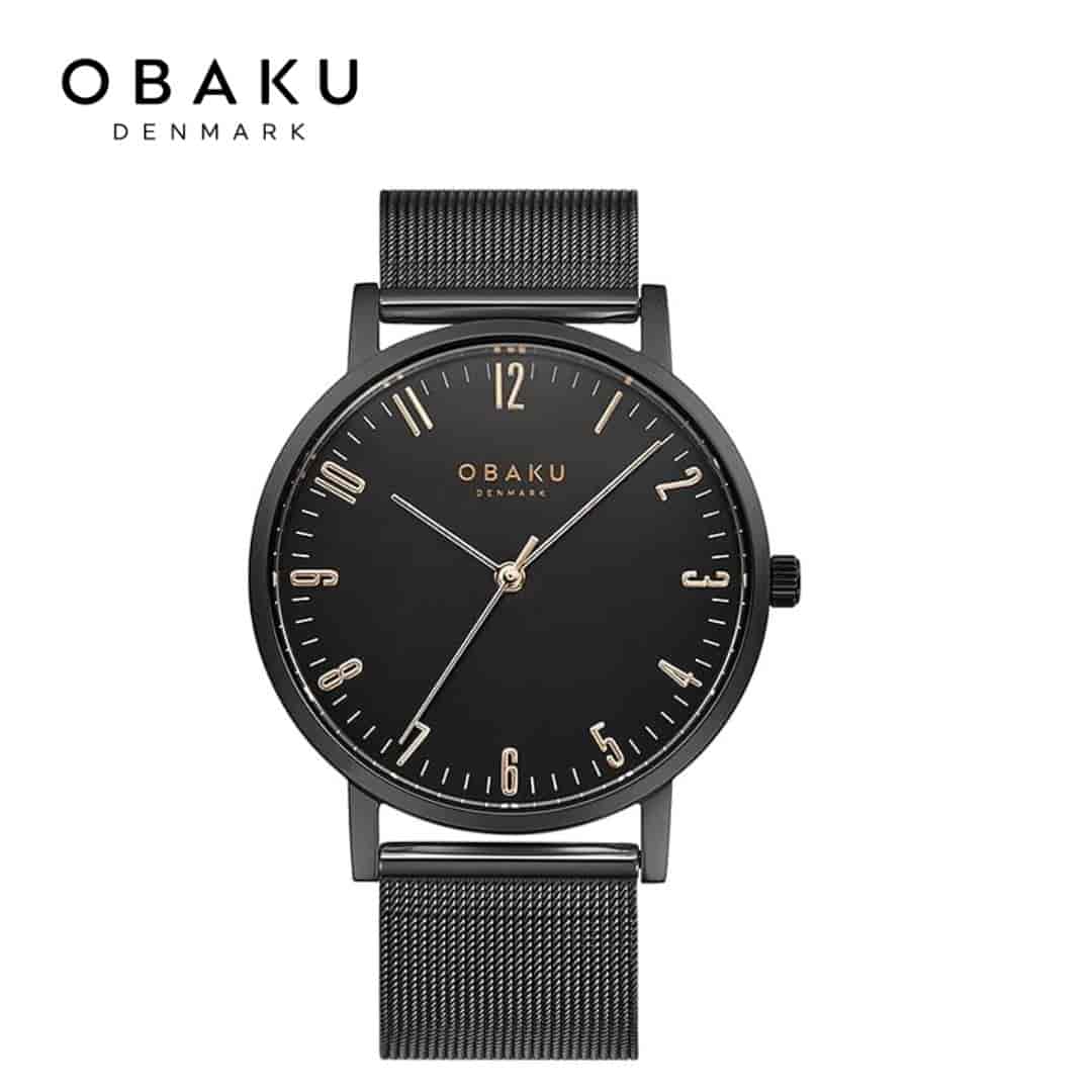 Obaku Brink Charcoal Men Watch - V248GXBBMB