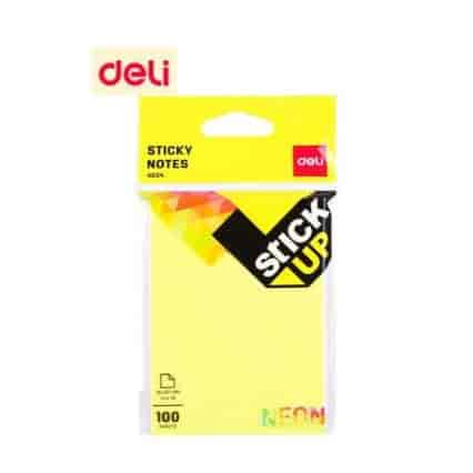 Deli Neon Sticky Notes 100 Sheets 3''X4''