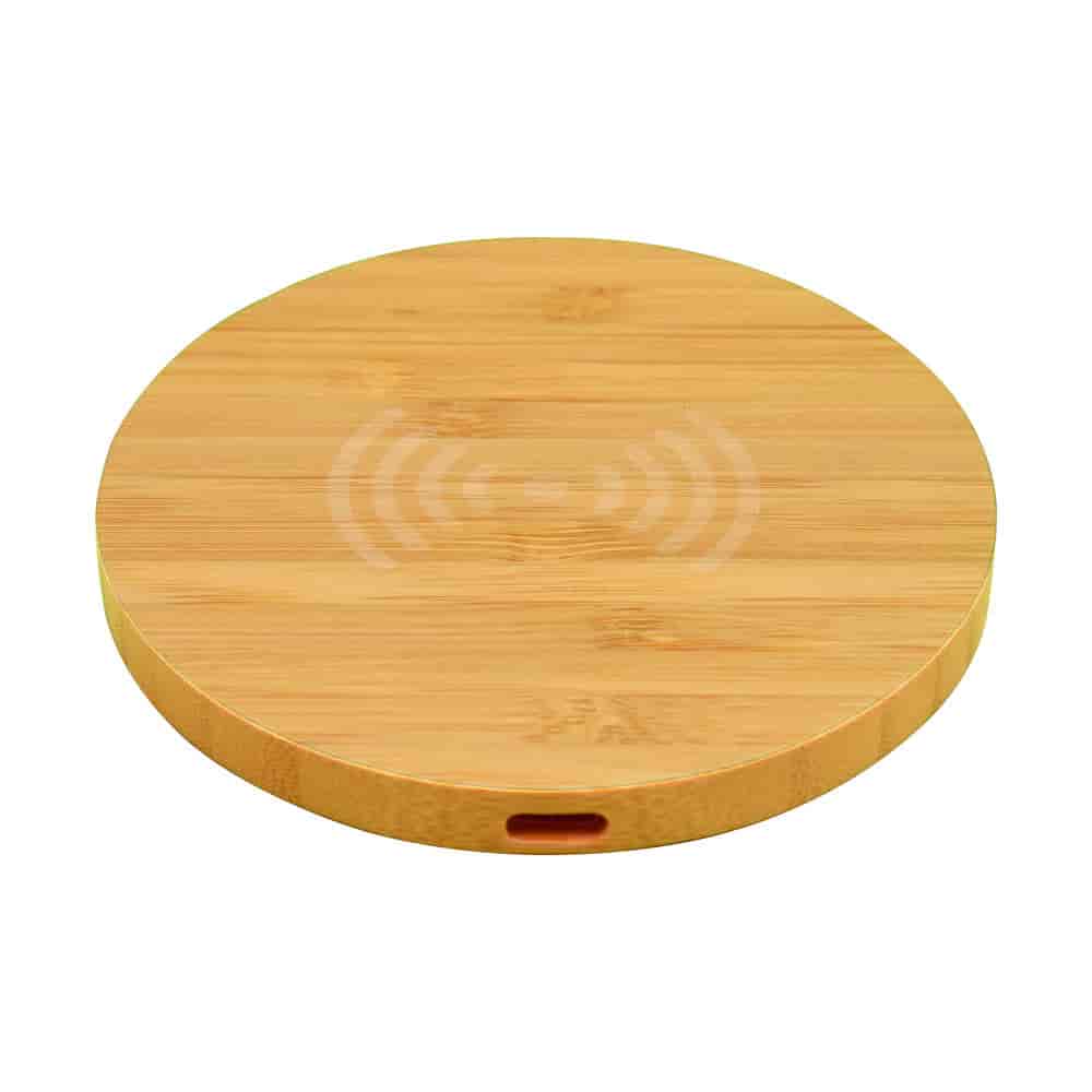 Wangari Olive 15W Round Wireless Bamboo Charger