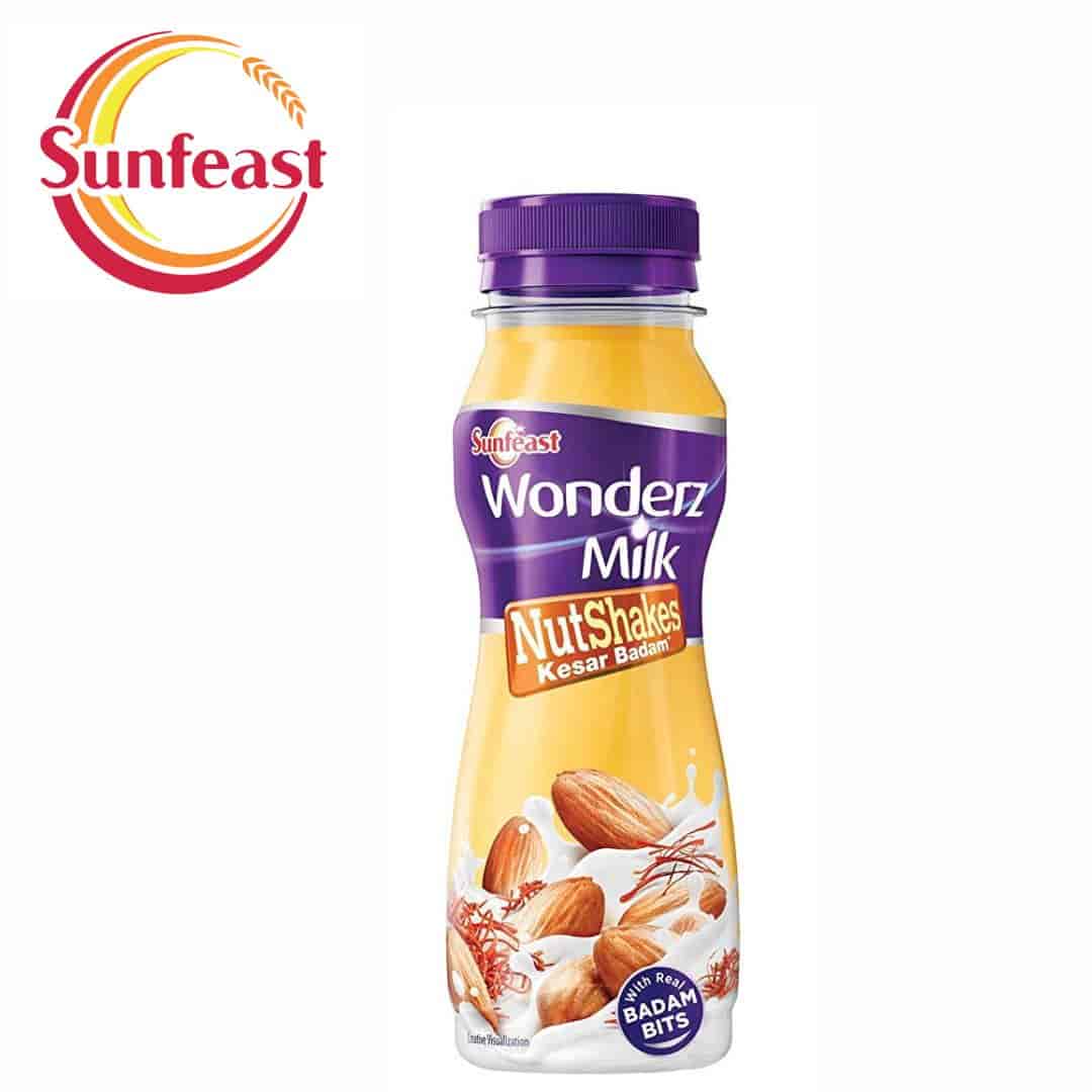 Wonderz Milk Kesar Badam Nut Shakes - 200ml