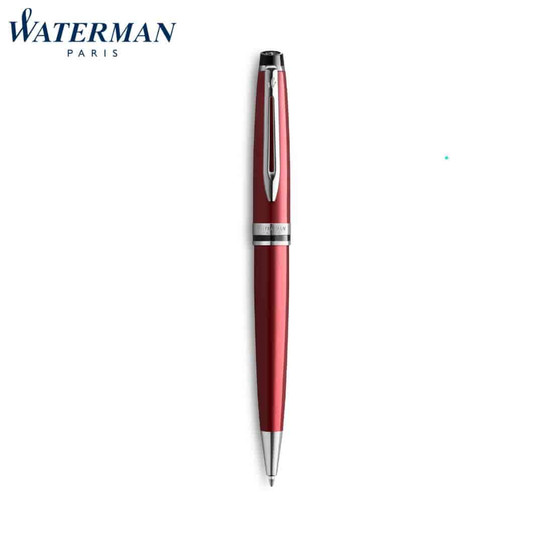 Waterman Expert Dark Red Chrome Trim Ball Pen