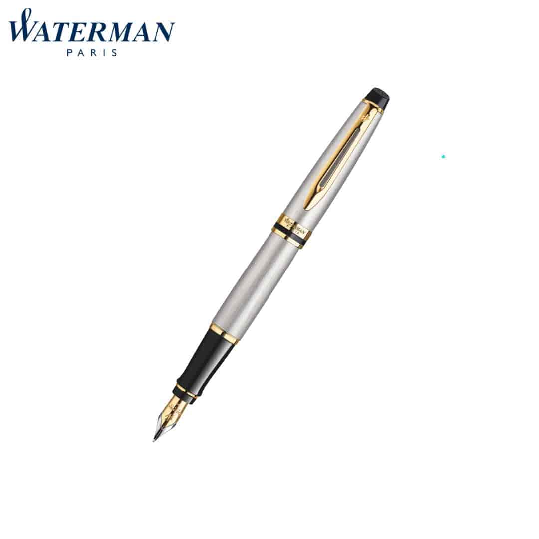 Waterman Expert Stainless Steel Gt Fountain Fine Pen