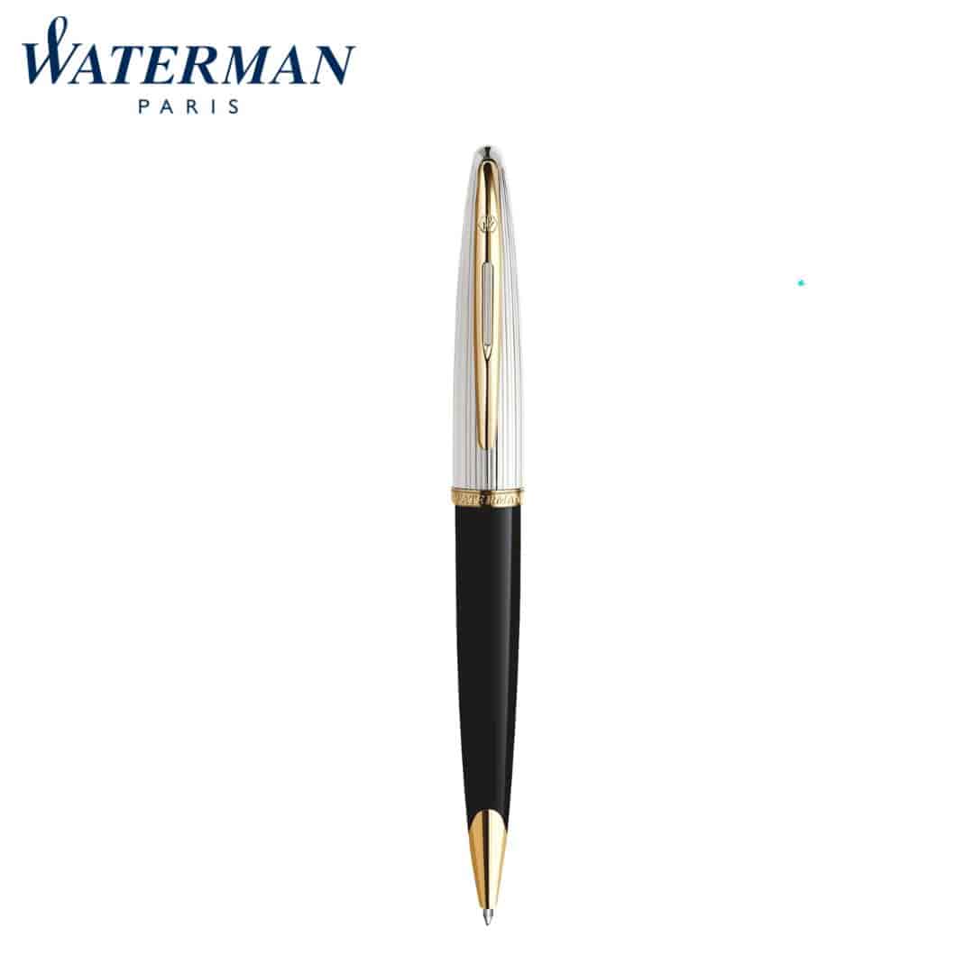 Waterman Carene Deluxe Black Gold Trim Ball Pen