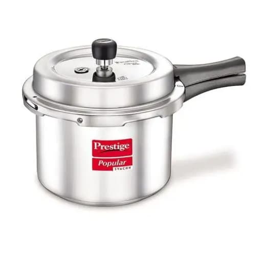 Prestige 10162 Popular Svachh Aluminium Pressure Cooker 1.5 Ltr