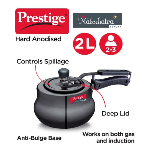 Prestige 10759 Nakshatra Plus Savachh Ha Pressure Handi 2 Ltr