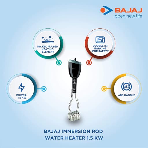 Bajaj 1500W Immersion Rod Water Heater