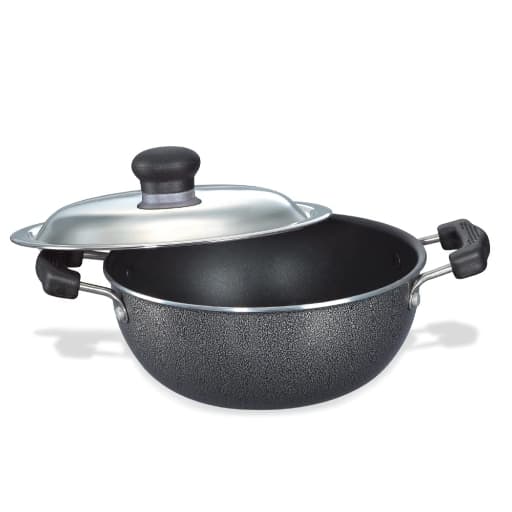 Prestige 30730 Omega Plus Flat Base Kadai 200 mm SS Lid