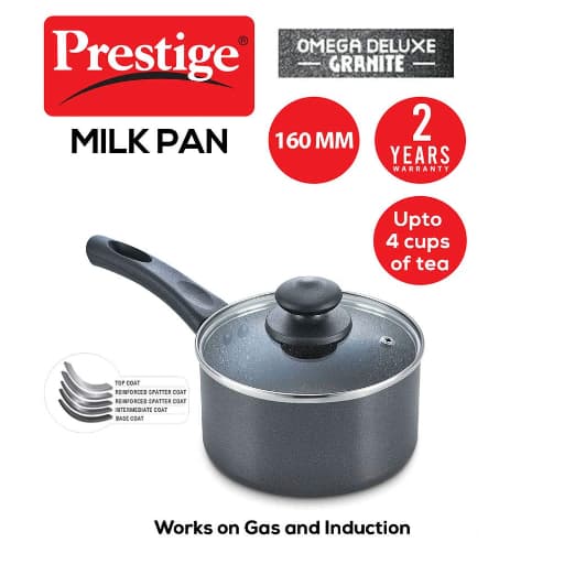 Prestige 36314 Omega Deluxe Granite Milk Pan 160 cm with Lid