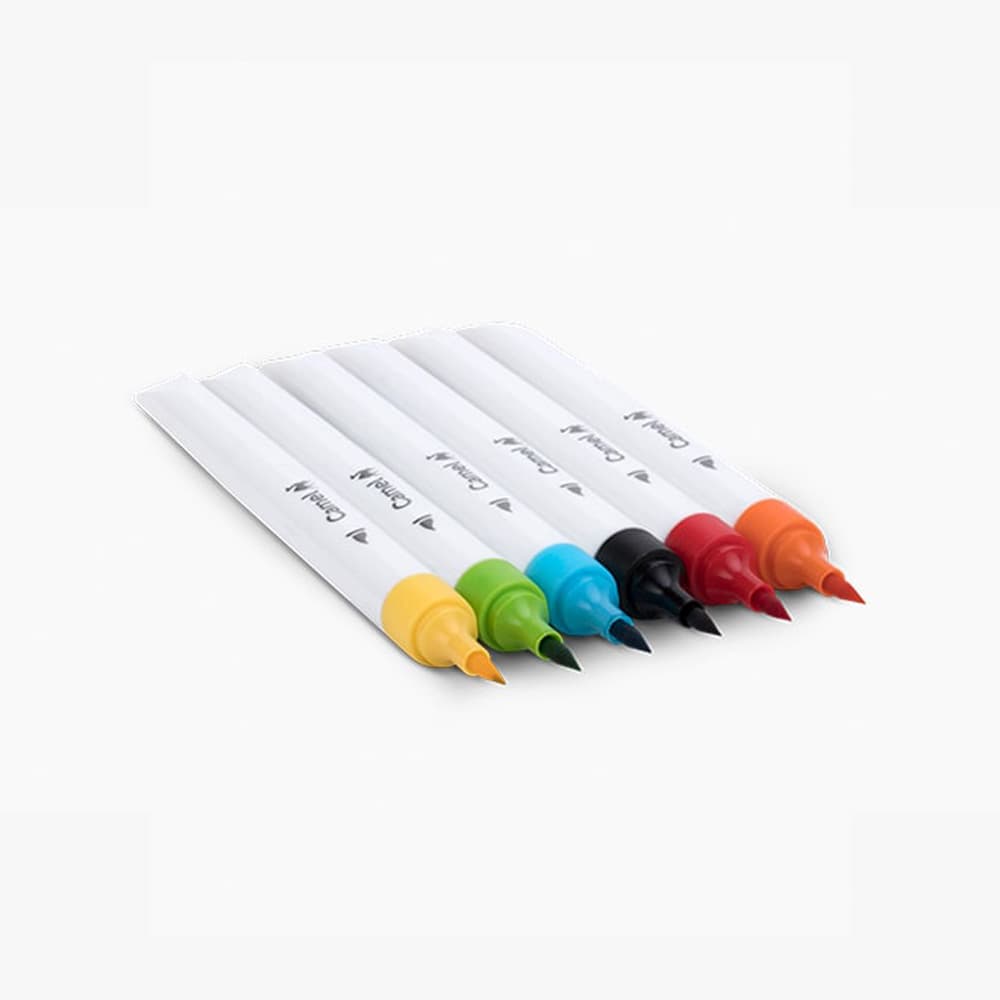 Camel Student Brush Pens (Pack of 6) Shades