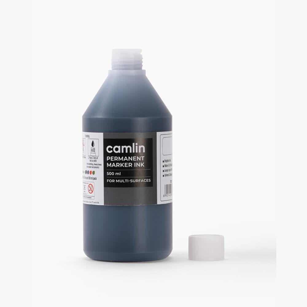 Camlin Permanent Marker Ink Black 500 ml