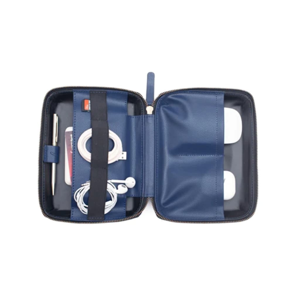 Oblique Ally PU Tech Pouch Navy