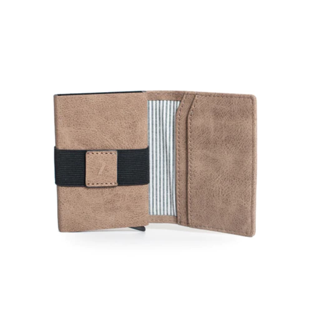 Oblique Klix RFID Blocking Wallet Suede Tan