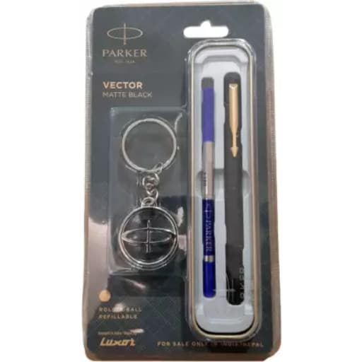 Parker vector Matte Black Rb Gt + Key Chain