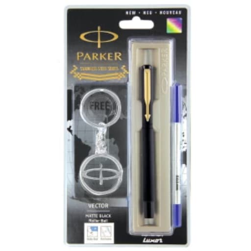 Parker Vector Matte Black Bp Gt + Key Chain